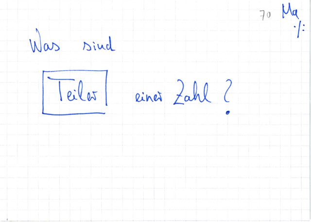 Teiler einer Zahl