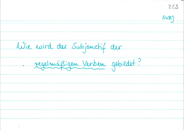 Bildung regelmäßiger Verben