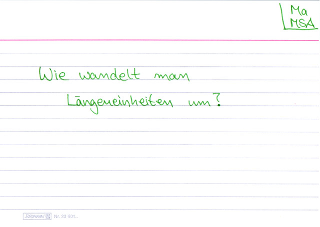 Wie wandelt man Längeneinheiten um?