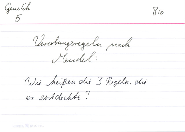 Vererbungsregeln nach Mendel