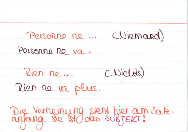 Verneinung als Subjekt