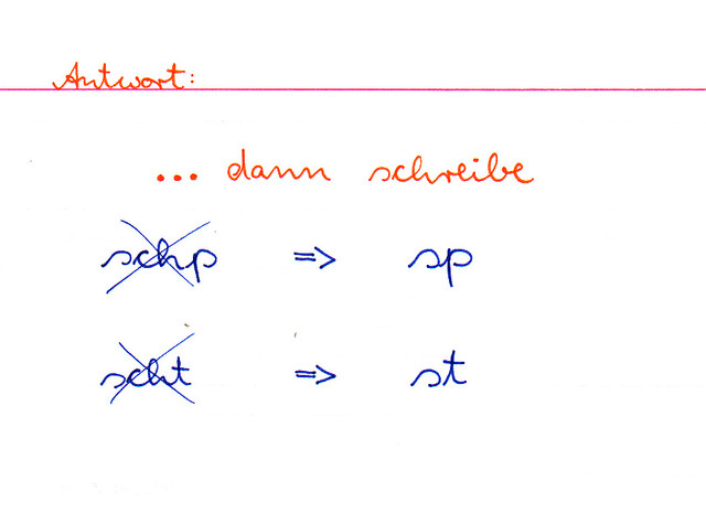 Blaue Freundschaften -sp/-st