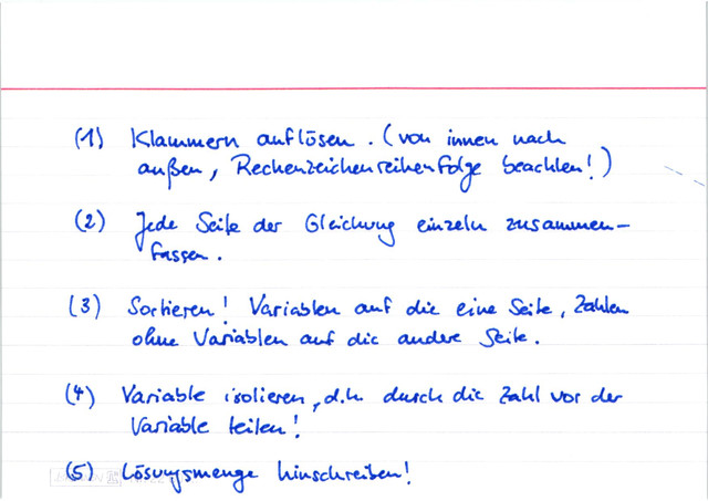 Lösen von linearen Gleichungen