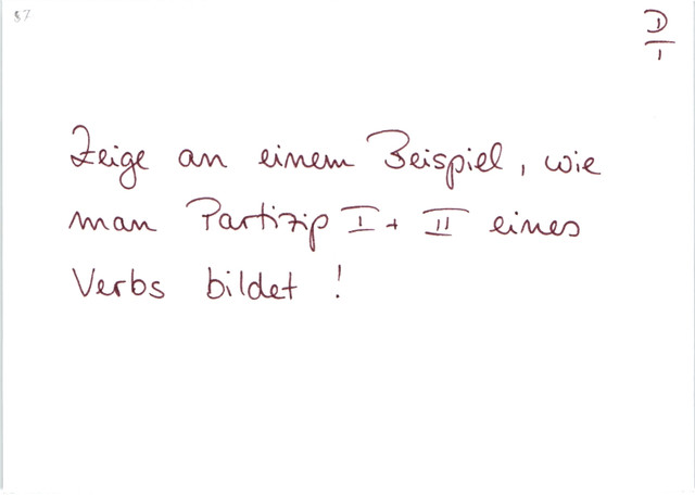 Bildung des Partizip I + II