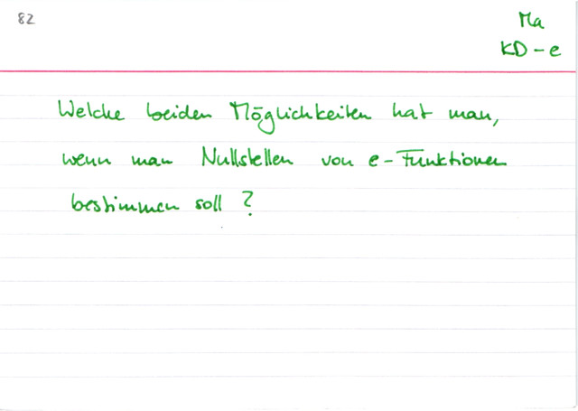 Nullstellenbestimmung bei e-Funktionen
