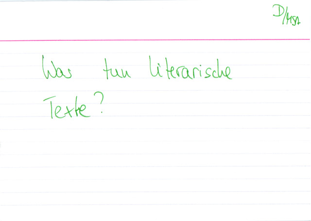 Was tun literarische Texte?