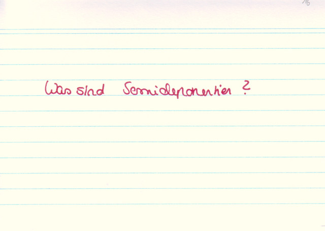 Was sind Semideponentien?