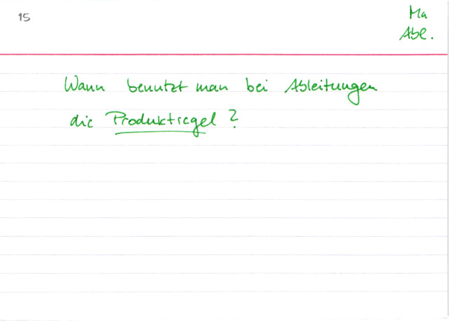 Produktregel sinnvoll benutzen