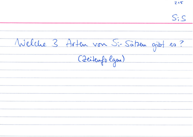 Arten von Si-Sätzen