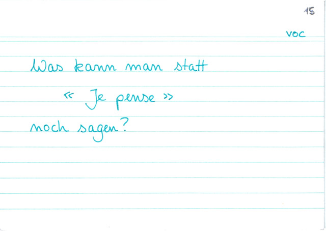 Formulierung penser