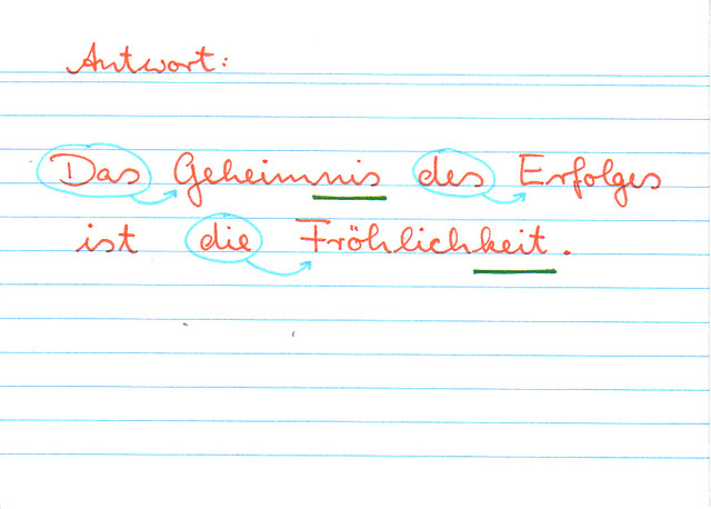 Satz zu Nomenendungen
