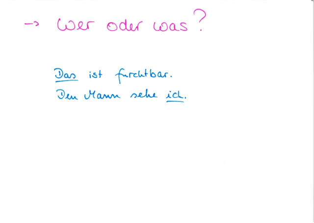 Wie fragt man nach dem Subjekt?