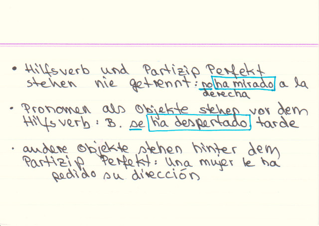 Was weißt du über das pretérito perfecto?