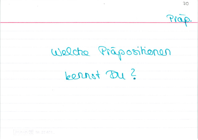 Übersicht Präpositionen