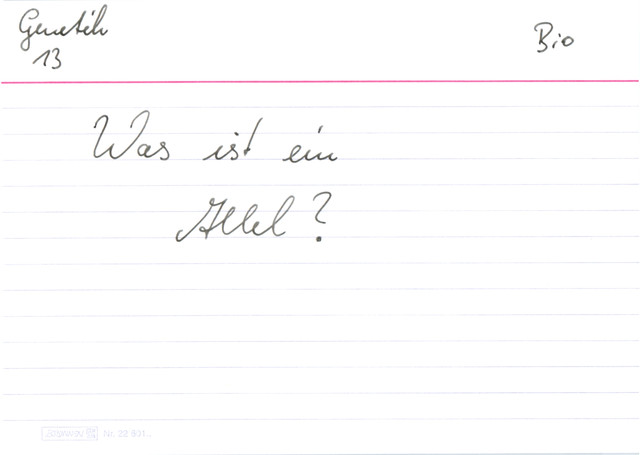 Was ist ein Allel?