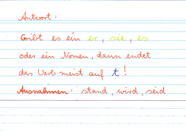 Wenn ich nicht weiß, ob das Verb auf t oder d endet, was hilft dann?