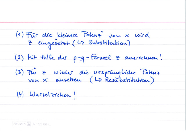 Substitution bei der Nullstellenbestimmung richtig anwenden