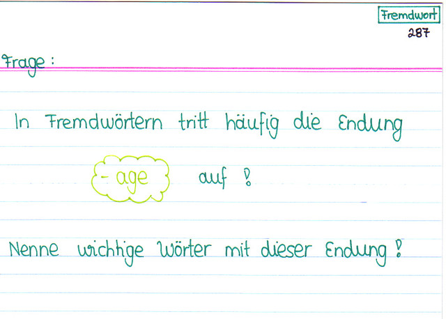 Fremdwortendung -age