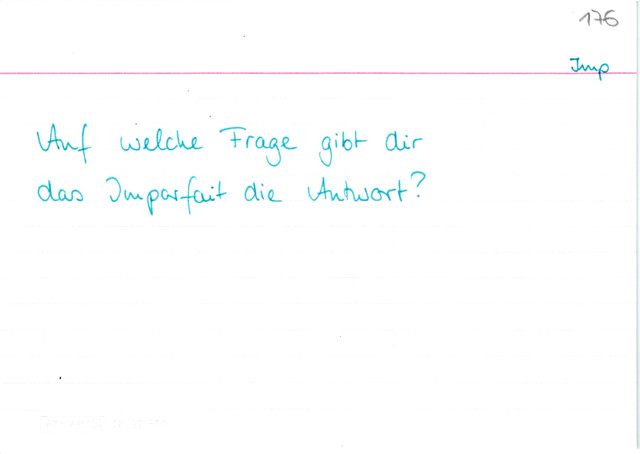 Fragen für Imparfait