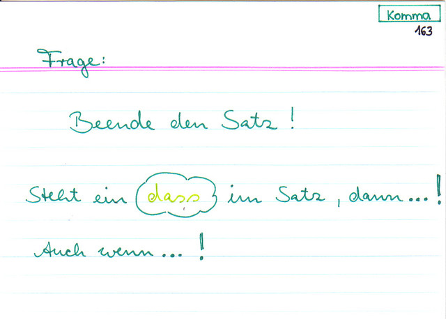 Beende den Satz!
