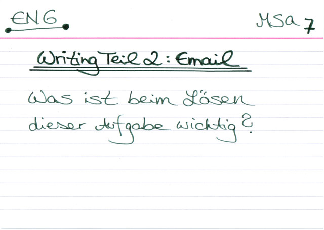 Email: Was ist beim Lösen dieser Aufgabe wichtig?