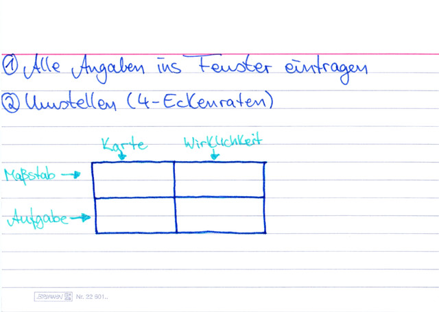 Wie löse ich eine Maßstabsaufgabe?