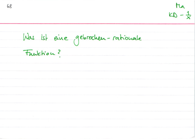 Gebrochen-rationale Funktionen