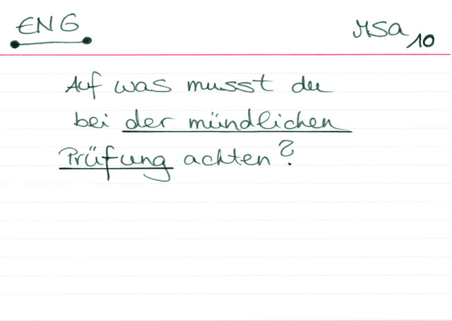 Auf was musst du bei der mündlichen Prüfung achten?