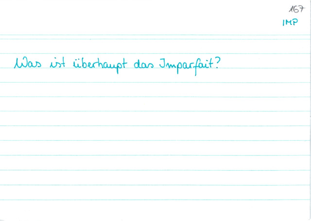 Bedeutung Imparfait