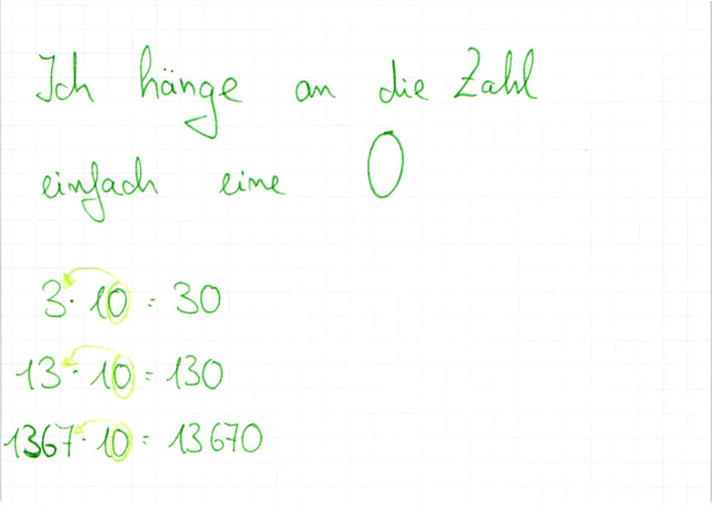 Zahlen mit 10 multiplizieren