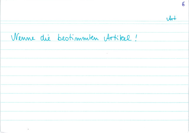 bestimmte Artikel