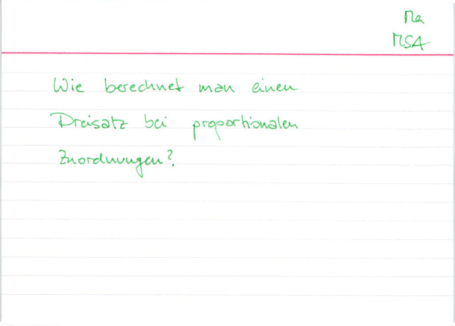 Dreisatz bei proportionalen Zuordnungen