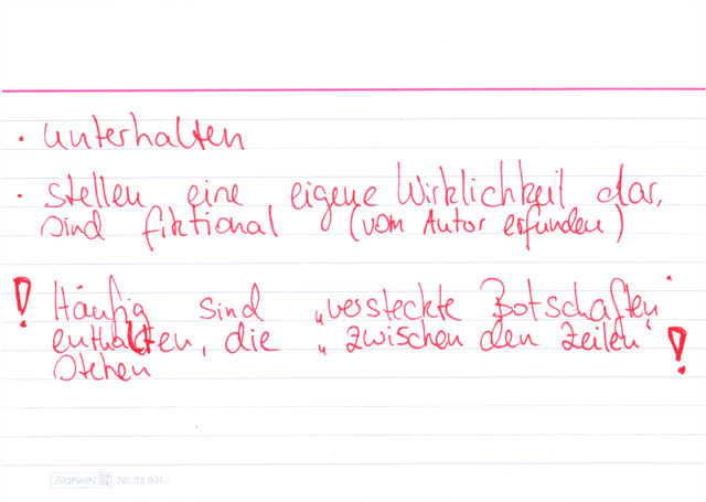 Was tun literarische Texte?