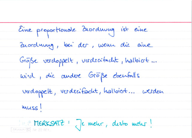 Was ist eine proportionale Zuordnung?