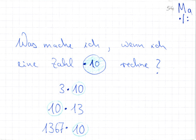 Zahlen mit 10 multiplizieren