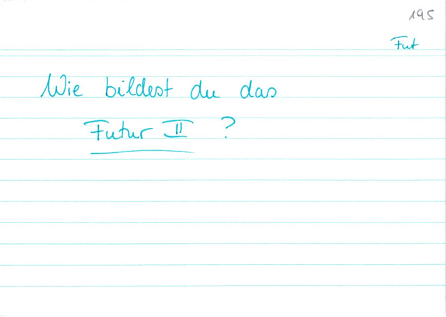 Bildung futur II