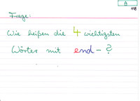 Wichtige Wörter mit end-
