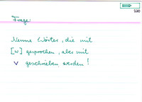 Nenne Wörter, die mit [w] gesprochen, aber mit [v] geschrieben werden!