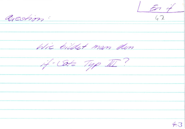 Bildung von if-sätzen Typ III
