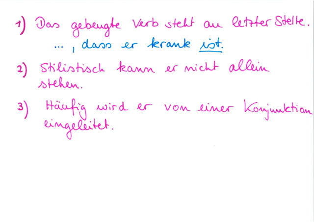 Nebensatz erkennen