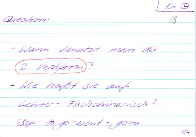 2. Verbform
