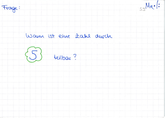 Teilbarkeitsregel für die 5