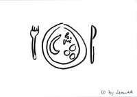Essen / Teller mit Besteck
