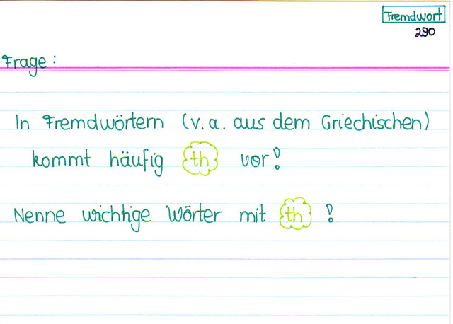 Fremdwortendung -th
