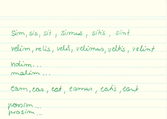 Wie lautet der Konjunktiv Präsens von "esse, ..."?
