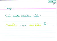 Wie unterscheiden sich malen und mahlen?