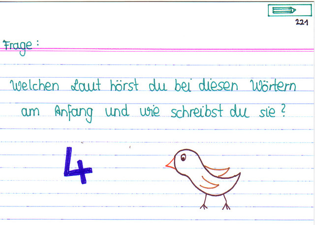Welchen Laut hörst du bei diesen Wörtern am Anfang?
