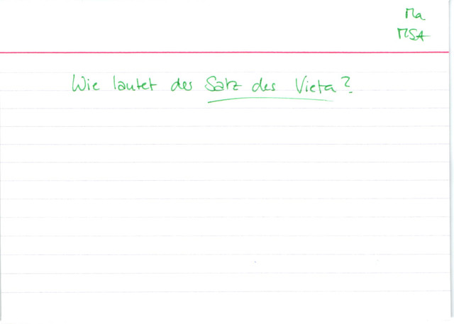 Satz des Vieta