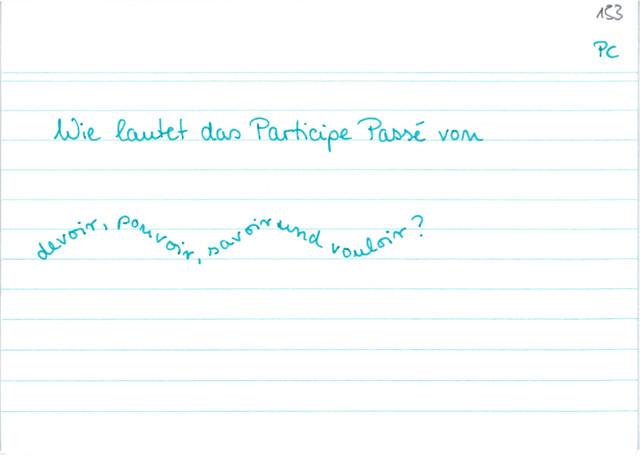 Übung participe passé