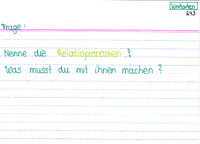 Nenne die Relativpronomen!